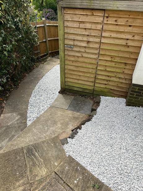 Finished gravel path, edged neatly